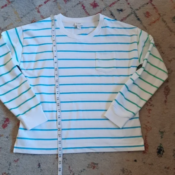 J Crew Striped Long Sleeve sweatshirt NWOT - Picture 3 of 3
